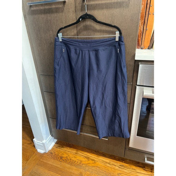 Pants - Lucy Athletic Crop blue capris wide leg Pants XL‎